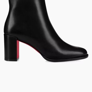 Christian Louboutin Black and Red Heeled Boots